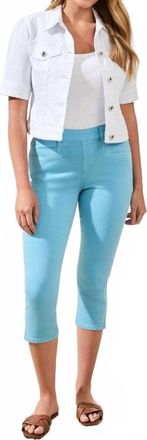 Tribal Womens Capri Pant In Aqua Sky