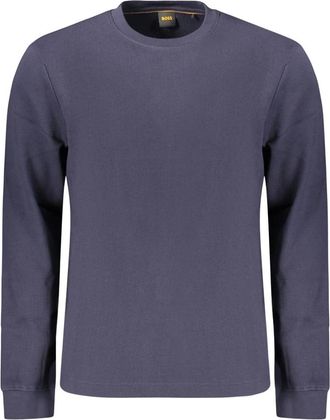 HUGO BOSS We Tempest Waffle Top - Knitwear - Hombre - Azul - 2XL