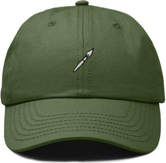 Dalix Paint Brush Dad Cap in Olive at Nordstrom