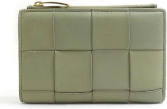 Bottega Veneta Pre-owned Wallets, female, Green, Size: ONE SIZE Pre-owned Leather wallets