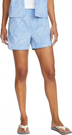 Eddie Bauer All Day Upf Elastic Waist Shorts In Cornflower Blue