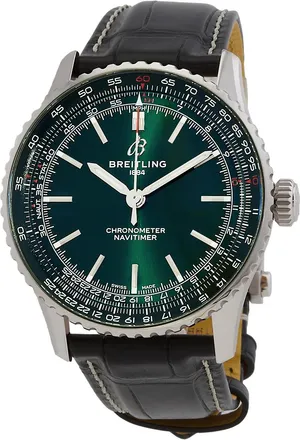 Breitling Pre-owned Breitling Navitimer Automatic Green Dial Mens Watch A17329371L1P1
