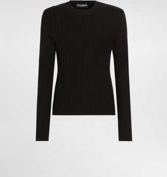 Dolce & Gabbana Wool Pullover - Man Sweaters And Cardigans Black 46
