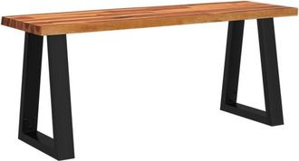 vidaXL Bench with Live Edge 110 cm Solid Wood Acacia vidaXL