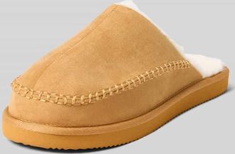 Jack & Jones Jack & Jones Hausschuhe mit Futter aus Kunstfell Modell MANOR MOC MULE in Sand, Gr&ouml;&szlig;e 41