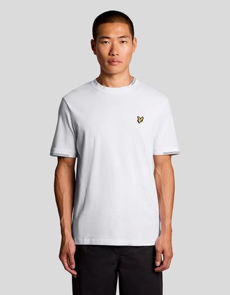 Lyle & Scott Lyle And Scott Mens Fine Cotton Tipped T-Shirt - White - Size: 44