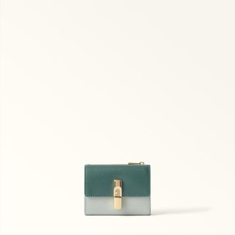 Furla Iride Portafoglio Compatto S Edera Green Verde Pelle Stampata Donna
