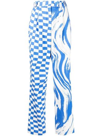 Christopher John Rogers High waist broek - Wit