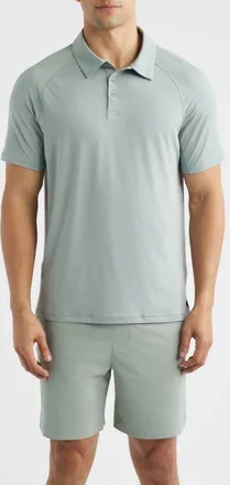 Zella Endurance Performance Polo in Green Slate at Nordstrom, Size Xx-Large