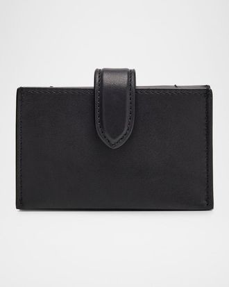 The Row Pick Stitch Leather Card Case