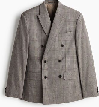 H&M Zweireihiges Jackett in Regular Fit - Beige