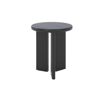 Rendez-Vous D&eacute;co Mesa auxiliar redonda de madera negra D40 cm