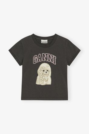 Ganni Mixed Black Poodle Baby Fit T-shirt - Size XXS Organic Cotton