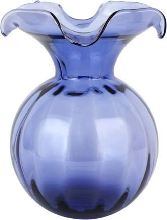 Vietri Hibiscus Medium Fluted Glass Vase in Dark Purple at Nordstrom