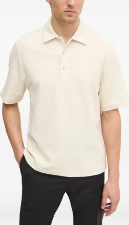 Filippa K Polo in cotone con ricamo logo - Toni neutri