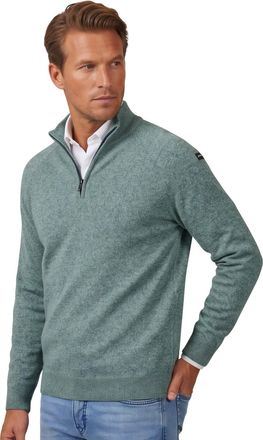 N-Z-A- NEW ZEALAND AUCKLAND Trui New Zealand groen half zip normale fit