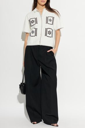 Paul Smith Shirt With Openwork Embroidery, Womens, White