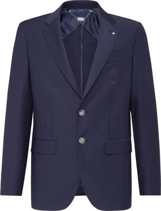Billionaire Boys Club Blazer Crest - Heren - Blazers - Blauw - L - Wol - Jassen