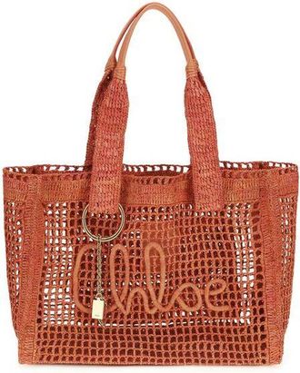 Chlo&eacute; East-West Summer Banana Tote Bag Orange