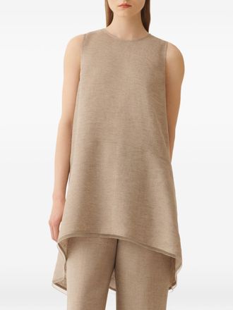 Fabiana Filippi Asymmetric Hem Tank Top - Beige
