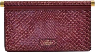 Valentino Garavani Leren Clutch - Dames - Clutches - Rood - ONE Size - Leer - Tassen