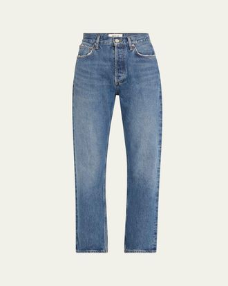 A Gold E 90s Pinch Waist High-Rise Straight Jeans