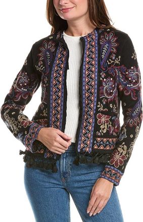 Johnny Was Katiuska Short Fringe Jacket