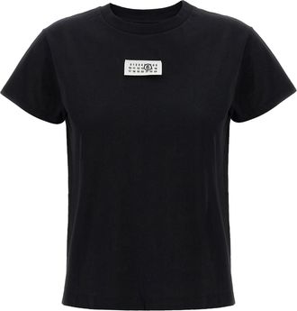 Maison Margiela Numeric Signature Mm6 T Shirt Nero-Donna