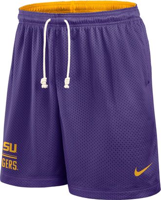 Nike LSU Courtside Nike Mens Dri-FIT College Reversible Shorts in Purple | 03BF08DCLSN-11C