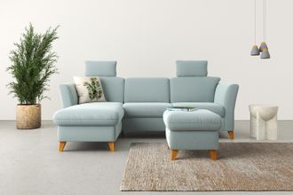 HOME AFFAIRE Ecksofa »Trelleborg L-Form« Federkern-Polsterung, wahlweise mit Bettfunktion und Bettkasten
