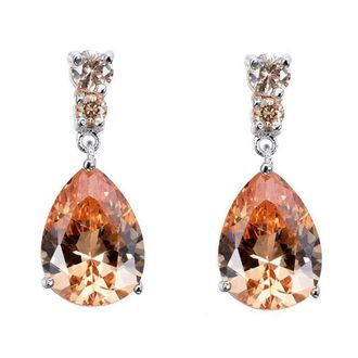 Generic Deals,Women Earring Fashion Women Teardrop Cubic Zirconia in Multicoloured