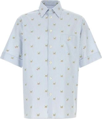 Valentino Embroidered Striped Shirt