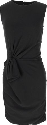 Giambattista Valli Gathered Front Mini Dress in Black Cotton