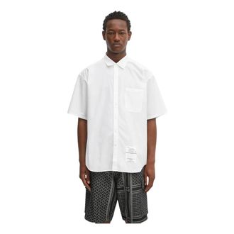 Neighborhood Overhemden, Heren, Wit, M, Katoen, Trad Shirt SS