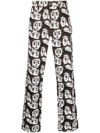 Charles Jeffrey Loverboy Pantaloni con stampa grafica - Bianco