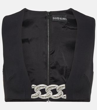 DAVID KOMA Embellished bra top