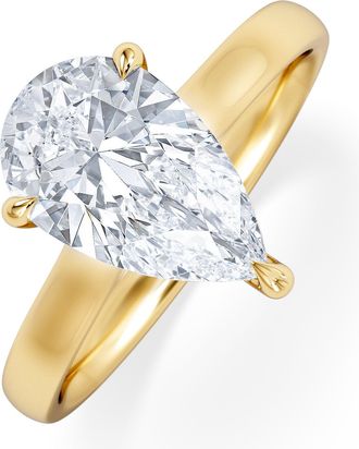 The Diamond Store Amora Pear 2.00ct Lab Diamond Engagement Ring F/VS Set in 18K Gold