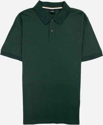HUGO BOSS Mens Hugo Boss Pallas Embroidered Logo S/s Polo Dark Green 350 - Size: 38
