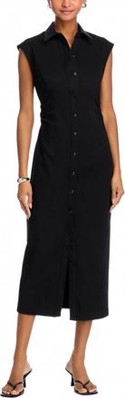 Rag & Bone Airflex Leah Midi Shirtdress In Black