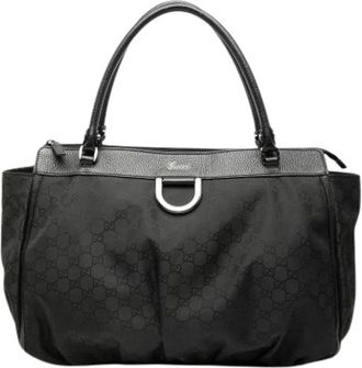Gucci Pre-owned Handbags, female, Black, Size: ONE SIZE Pre-owned Abbey D-Ring Tote