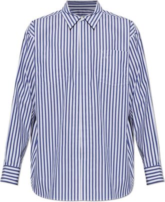 Ami Camisa de Algod&oacute;n a Rayas - Shirts - Hombre - Azul - 2XL