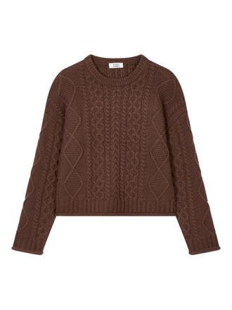STUDIO TOMBOY cable-knit sweater - women - Acrylic/Nylon/Fabric - OS - Brown