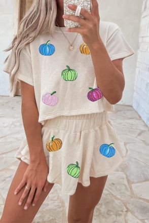 Azura Exchange Pailletten Pompoen Twee-delige Outfit