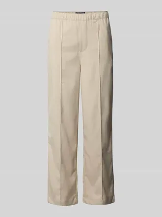 Pegador Wide Leg Stoffhose mit fixierten B&uuml;gelfalten Modell Belds in Offwhite, Gr&ouml;&szlig;e XL