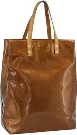 Louis Vuitton Pre-owned Vintage Patent Leather Hand Bag - Dames - Vintage Shopper - Bruin - ONE Size - Leer - Vintage