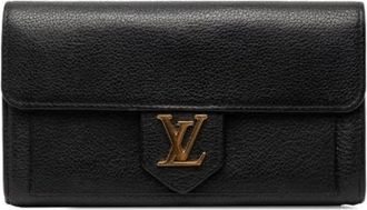 Louis Vuitton Pre-owned Wallets, female, Black, Size: ONE SIZE Pre-owned Lockme Long Wallet