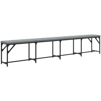 vidaXL Vidaxl - Banco De Comedor Acero Y Tela Gris Claro 248x32x45 Cm