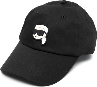 Karl Lagerfeld Ikon baseball cap - women - Cotton/Recycled Cotton - One Size - Black