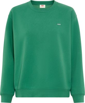 Levi's Sweatshirt LEVIS EVERYDAY CREW SWEATSHIRT, Damen, Gr. XS (34), pine gr&uuml;n brushed fleece, Sweatware, Obermaterial: 58% Baumwolle, 42% Polyester, unifar