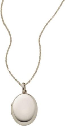 Made by Mary Mini Oval Locket Necklace in Silver at Nordstrom